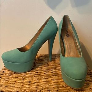 Charolette russe aqua heels